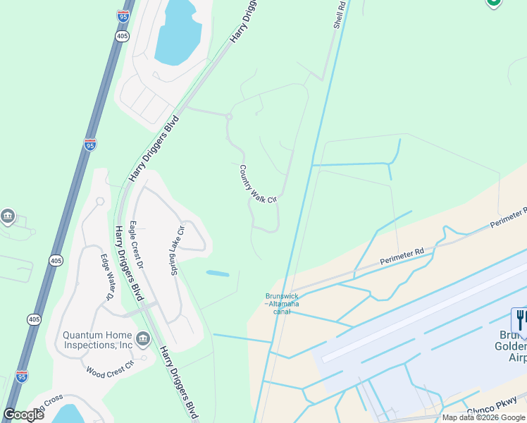 map of restaurants, bars, coffee shops, grocery stores, and more near 246 Country Walk Circle in Brunswick