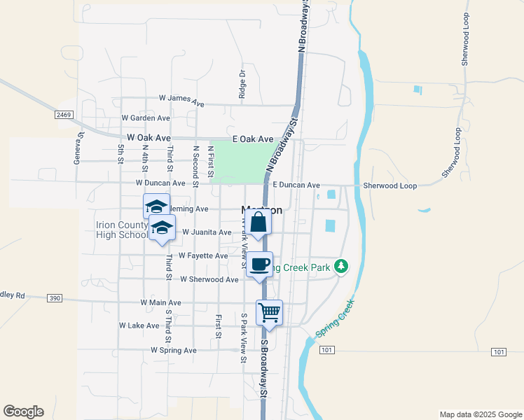 map of restaurants, bars, coffee shops, grocery stores, and more near in Mertzon