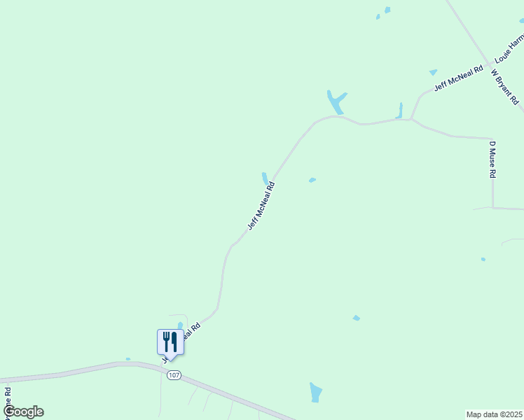 map of restaurants, bars, coffee shops, grocery stores, and more near 429 Jeff McNeal Road in Center Point