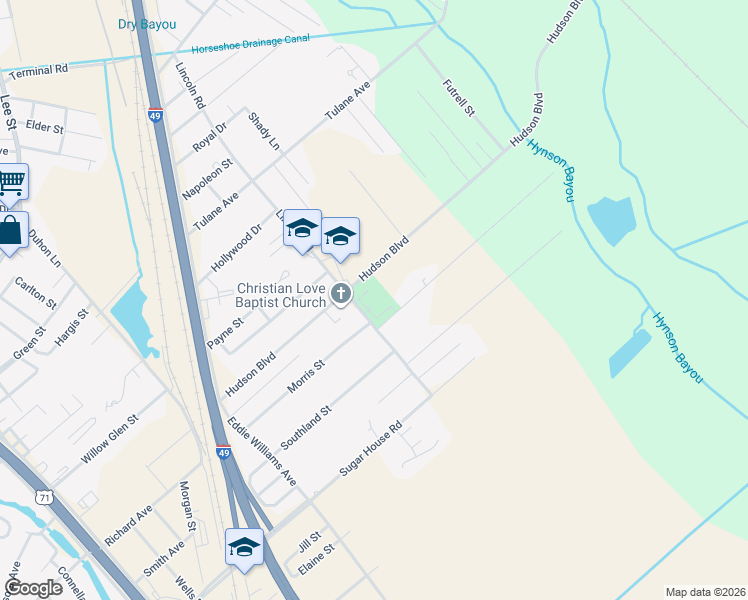 map of restaurants, bars, coffee shops, grocery stores, and more near 4900-4998 Lincoln Road in Alexandria