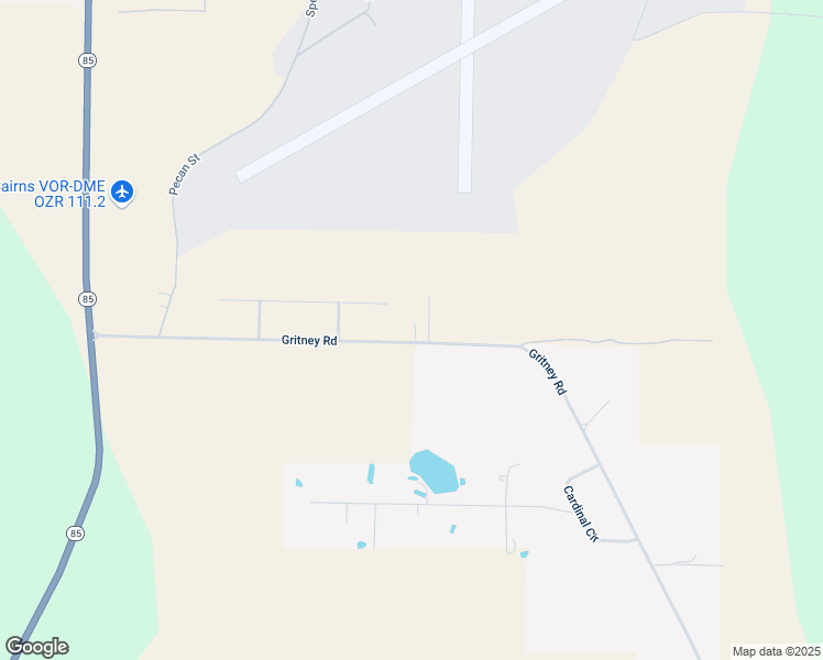 map of restaurants, bars, coffee shops, grocery stores, and more near 725 Gritney Road in Daleville