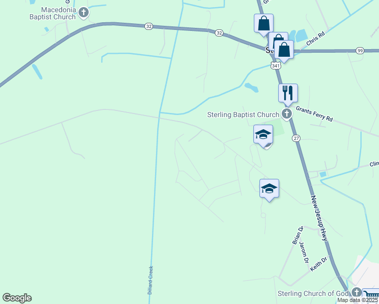 map of restaurants, bars, coffee shops, grocery stores, and more near 140 Coral Drive in Brunswick