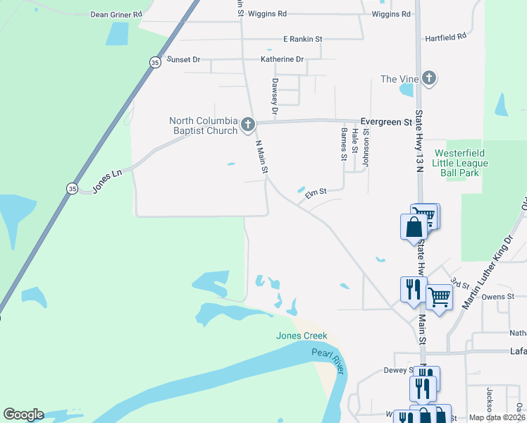 map of restaurants, bars, coffee shops, grocery stores, and more near 101-149 Horseshoe Bend Drive in Columbia
