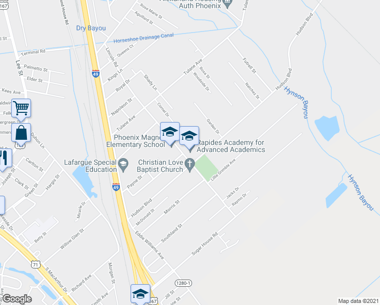 map of restaurants, bars, coffee shops, grocery stores, and more near 4645 Lincoln Road in Alexandria