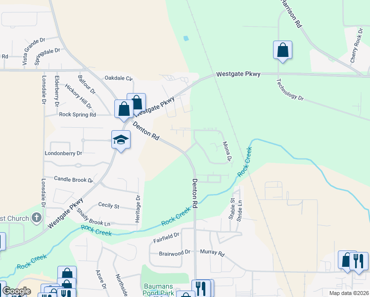 map of restaurants, bars, coffee shops, grocery stores, and more near 106 Laurie Drive in Dothan