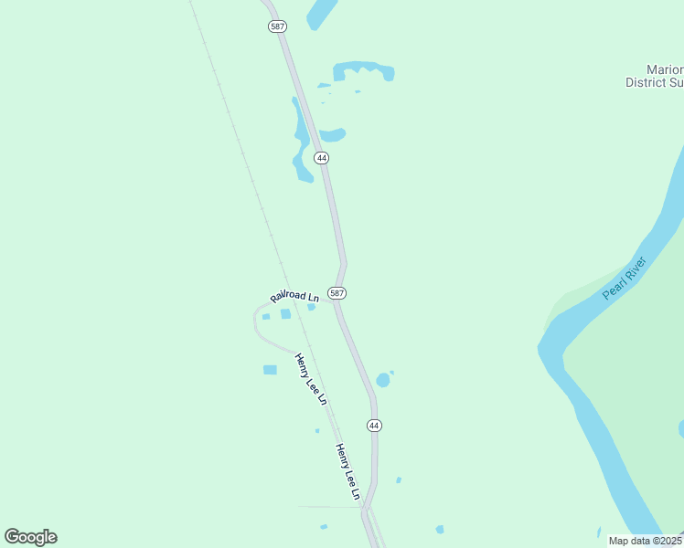 map of restaurants, bars, coffee shops, grocery stores, and more near 595 Mississippi 587 in Foxworth
