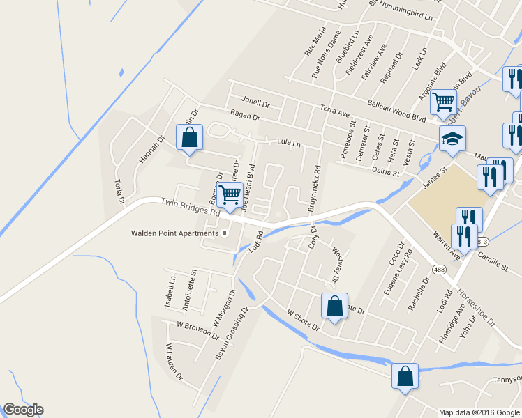map of restaurants, bars, coffee shops, grocery stores, and more near 509 Ansley Court in Alexandria