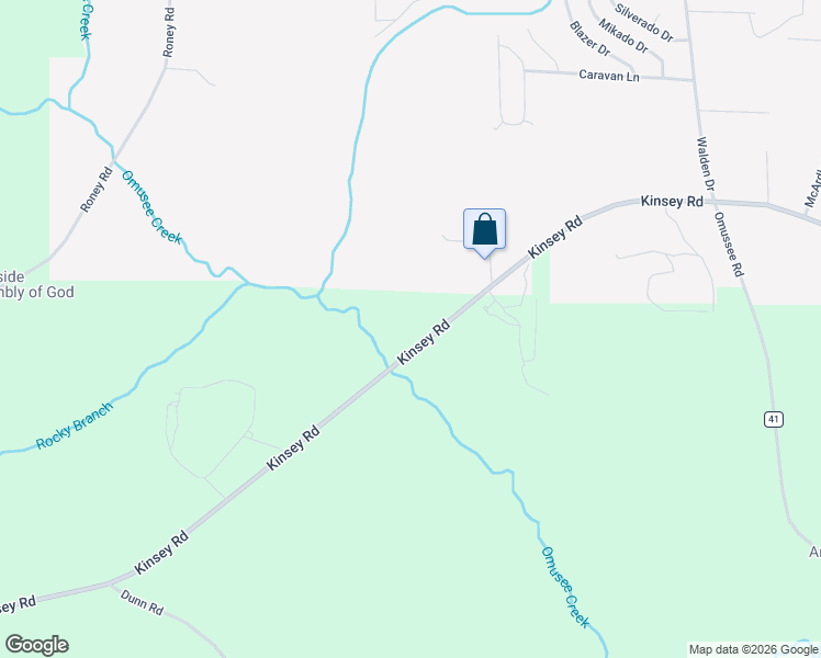 map of restaurants, bars, coffee shops, grocery stores, and more near 4305 Kinsey Road in Dothan