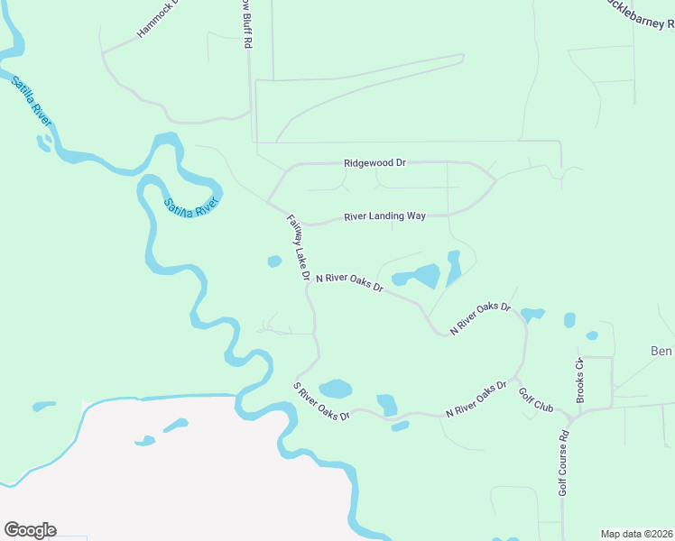 map of restaurants, bars, coffee shops, grocery stores, and more near 1292 North River Oaks Drive in Blackshear