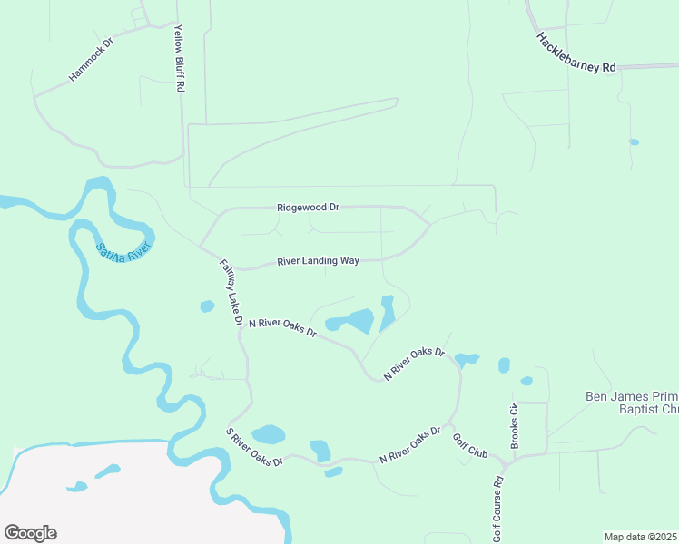 map of restaurants, bars, coffee shops, grocery stores, and more near 6053 River Landing Way in Blackshear
