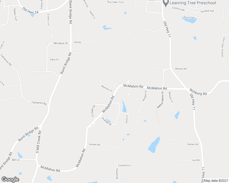 map of restaurants, bars, coffee shops, grocery stores, and more near 7 Hunter's Way in Purvis