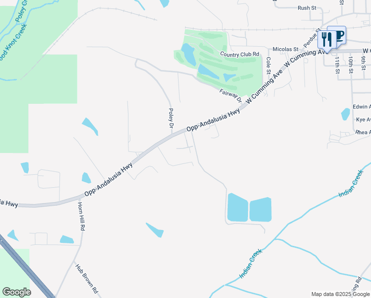 map of restaurants, bars, coffee shops, grocery stores, and more near 2205 US Highway 84 West in Opp