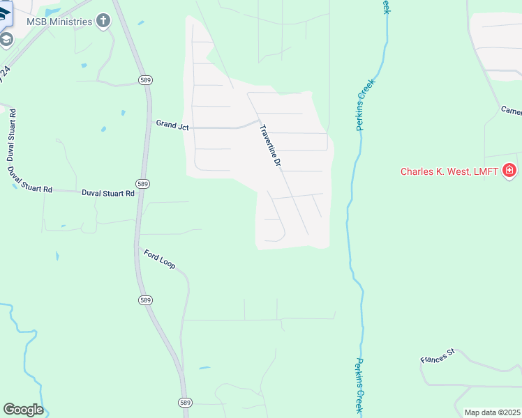 map of restaurants, bars, coffee shops, grocery stores, and more near 1-99 South Bridle Bend in Hattiesburg