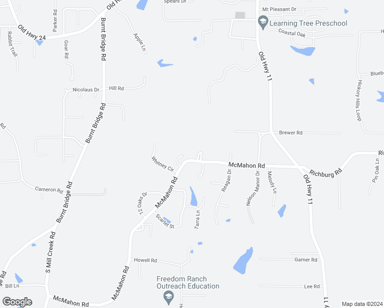 map of restaurants, bars, coffee shops, grocery stores, and more near 236 McMahon Road in Hattiesburg