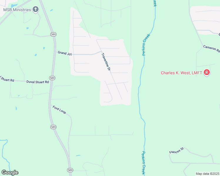 map of restaurants, bars, coffee shops, grocery stores, and more near 1 South Bridle Bend in Hattiesburg