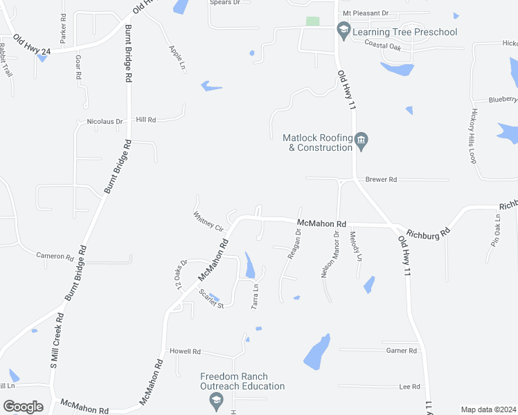 map of restaurants, bars, coffee shops, grocery stores, and more near 236 McMahon Road in Hattiesburg
