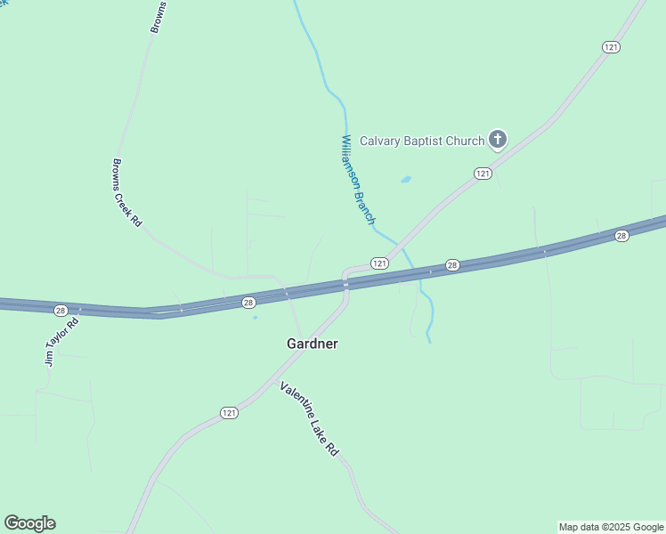 map of restaurants, bars, coffee shops, grocery stores, and more near 147 Mike Rachal Road in Boyce