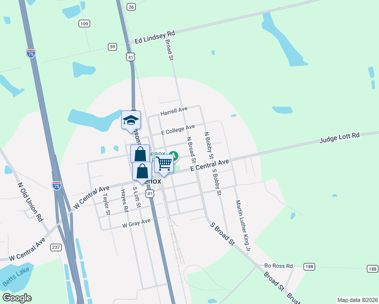 map of restaurants, bars, coffee shops, grocery stores, and more near 200 North Broad Street in Lenox