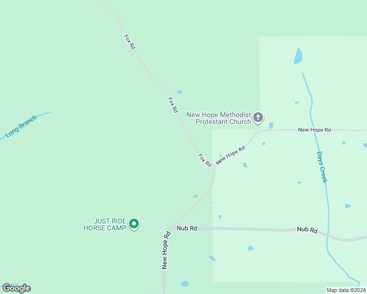 map of restaurants, bars, coffee shops, grocery stores, and more near 2596 Fox Road in Gloster