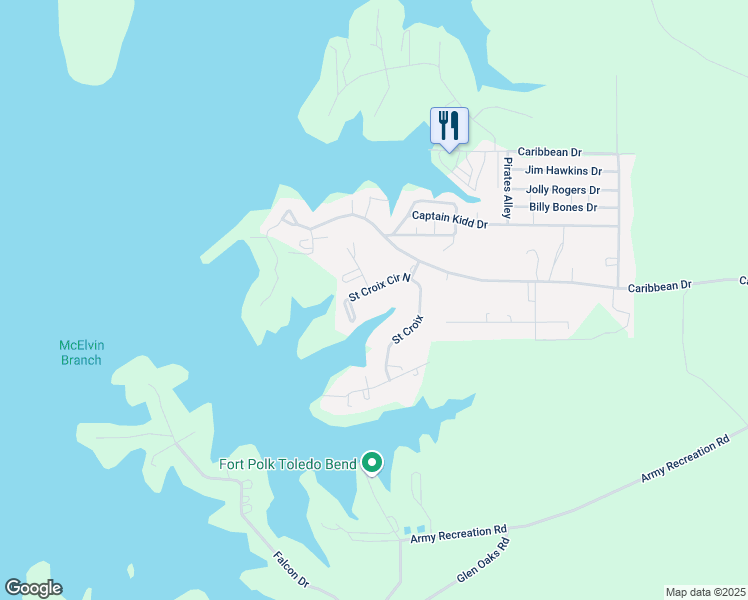 map of restaurants, bars, coffee shops, grocery stores, and more near 317 Hales Point in Florien