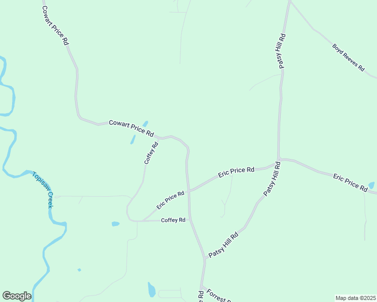 map of restaurants, bars, coffee shops, grocery stores, and more near 3042 Cowart Price Road in Tylertown