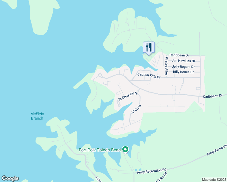map of restaurants, bars, coffee shops, grocery stores, and more near 317 Hales Point in Florien