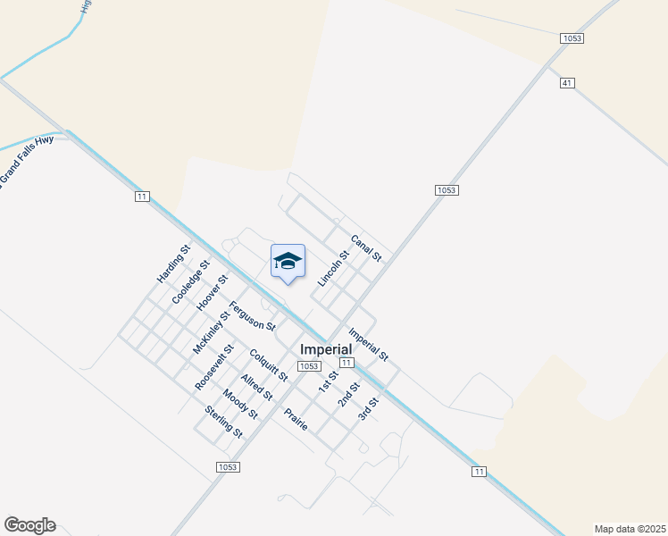 map of restaurants, bars, coffee shops, grocery stores, and more near 300-306 Lincoln St in Imperial
