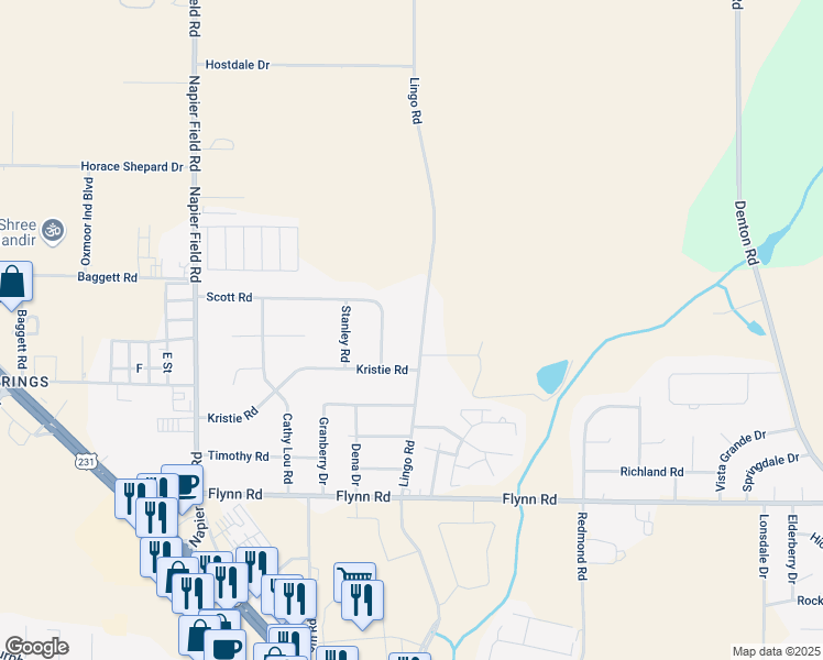 map of restaurants, bars, coffee shops, grocery stores, and more near 3689 Lingo Road in Dothan