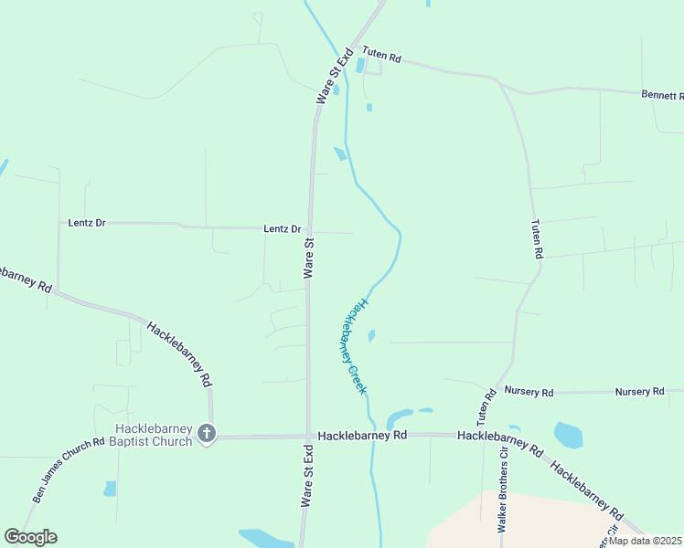 map of restaurants, bars, coffee shops, grocery stores, and more near 2805 Ware Street in Blackshear