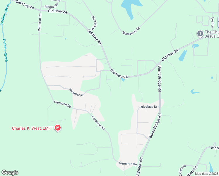 map of restaurants, bars, coffee shops, grocery stores, and more near 2 Butterfly Lane in Hattiesburg