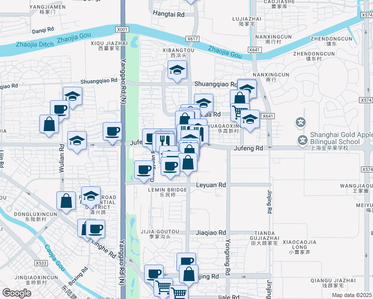 map of restaurants, bars, coffee shops, grocery stores, and more near in 
