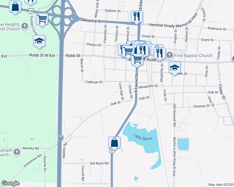 map of restaurants, bars, coffee shops, grocery stores, and more near 106 Pointe Drive in Summit
