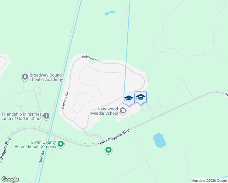 map of restaurants, bars, coffee shops, grocery stores, and more near 183 Belmont Circle in Brunswick