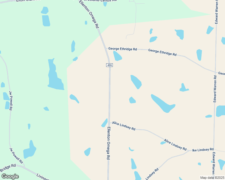 map of restaurants, bars, coffee shops, grocery stores, and more near 3762 Ellenton Omega Road in Omega