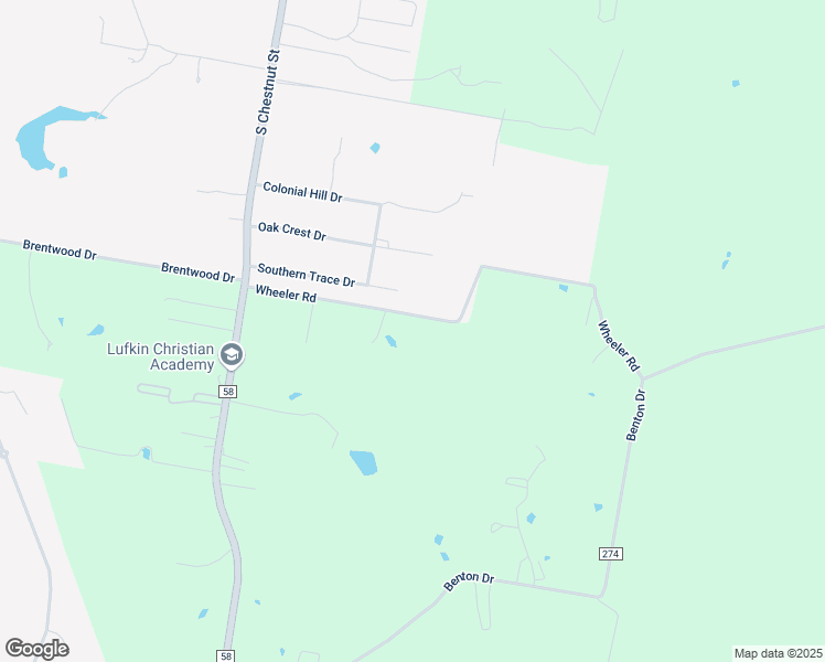 map of restaurants, bars, coffee shops, grocery stores, and more near 800 Wheeler Road in Lufkin