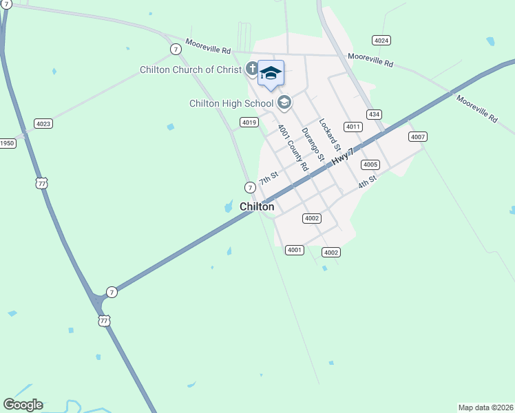 map of restaurants, bars, coffee shops, grocery stores, and more near in Chilton