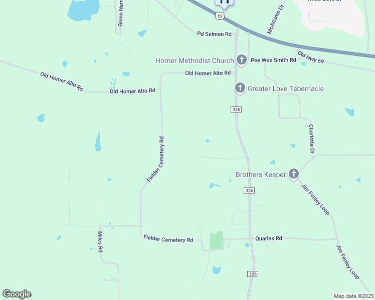 map of restaurants, bars, coffee shops, grocery stores, and more near 350 Lone Oaks Drive in Lufkin