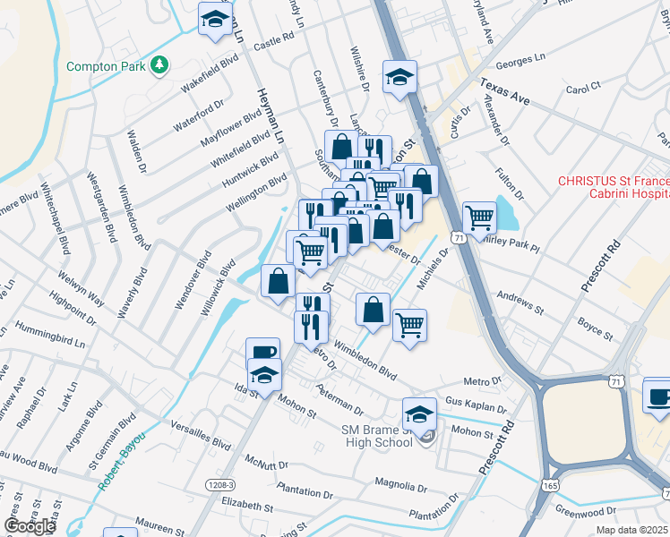 map of restaurants, bars, coffee shops, grocery stores, and more near 1398 Windsor Pl in Alexandria