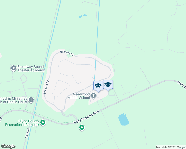 map of restaurants, bars, coffee shops, grocery stores, and more near Petersville Road in Brunswick