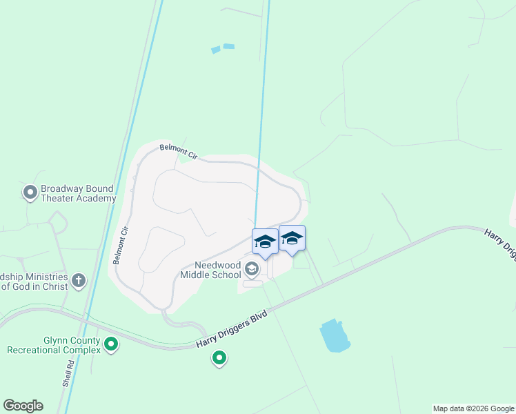 map of restaurants, bars, coffee shops, grocery stores, and more near Petersville Road in Brunswick