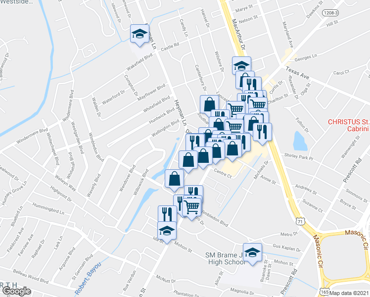 map of restaurants, bars, coffee shops, grocery stores, and more near 4041 Heyman Lane in Alexandria