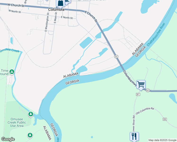 map of restaurants, bars, coffee shops, grocery stores, and more near 148 River Road in Columbia
