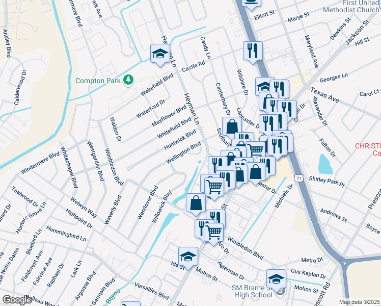 map of restaurants, bars, coffee shops, grocery stores, and more near 4014 Wellington Boulevard in Alexandria