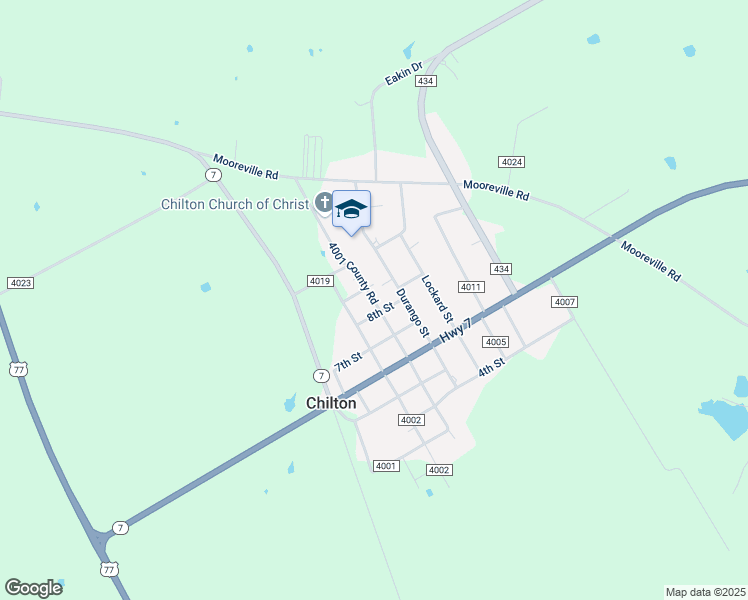 map of restaurants, bars, coffee shops, grocery stores, and more near 135 County Road 4014 in Chilton