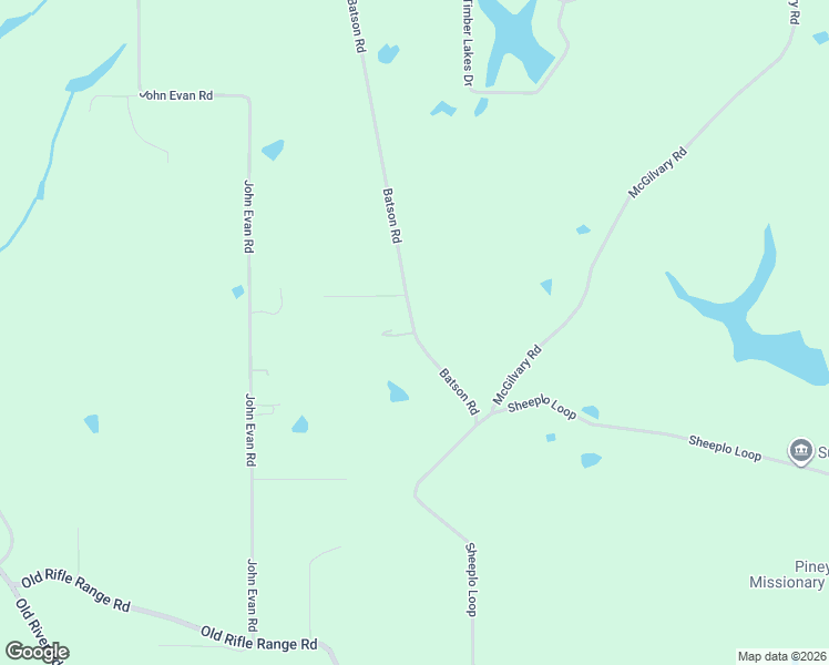 map of restaurants, bars, coffee shops, grocery stores, and more near 53 Batson Road in Petal