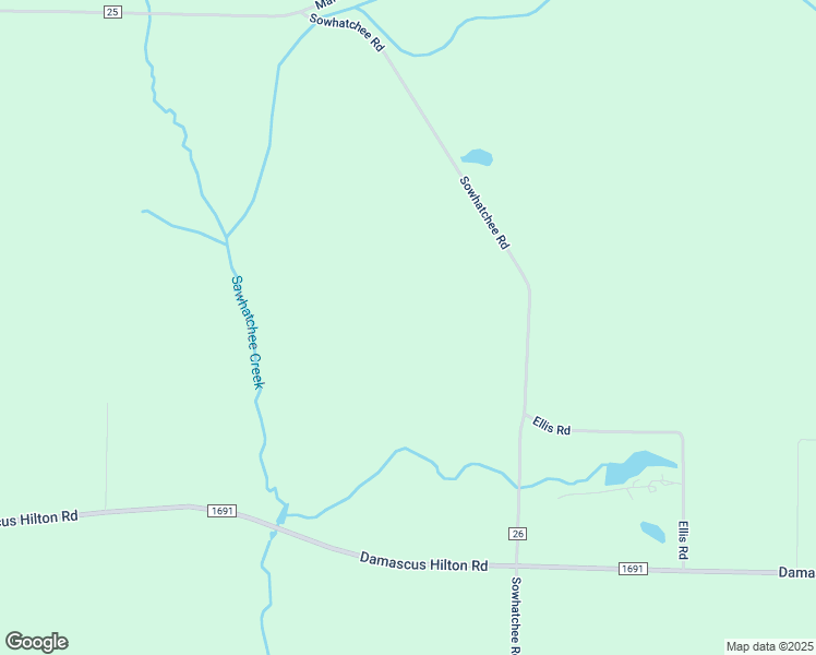 map of restaurants, bars, coffee shops, grocery stores, and more near 128 Ellis Road in Blakely