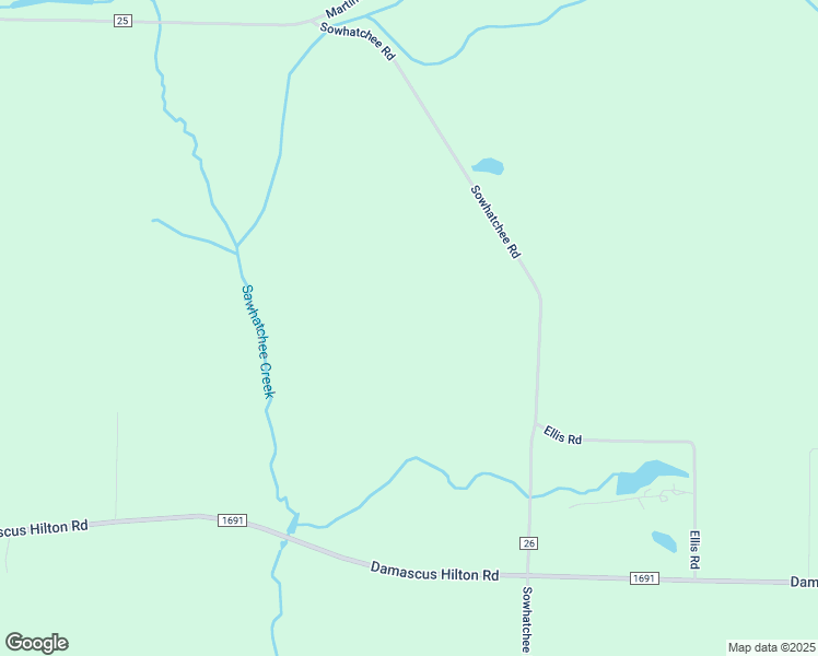 map of restaurants, bars, coffee shops, grocery stores, and more near 128 Ellis Road in Blakely