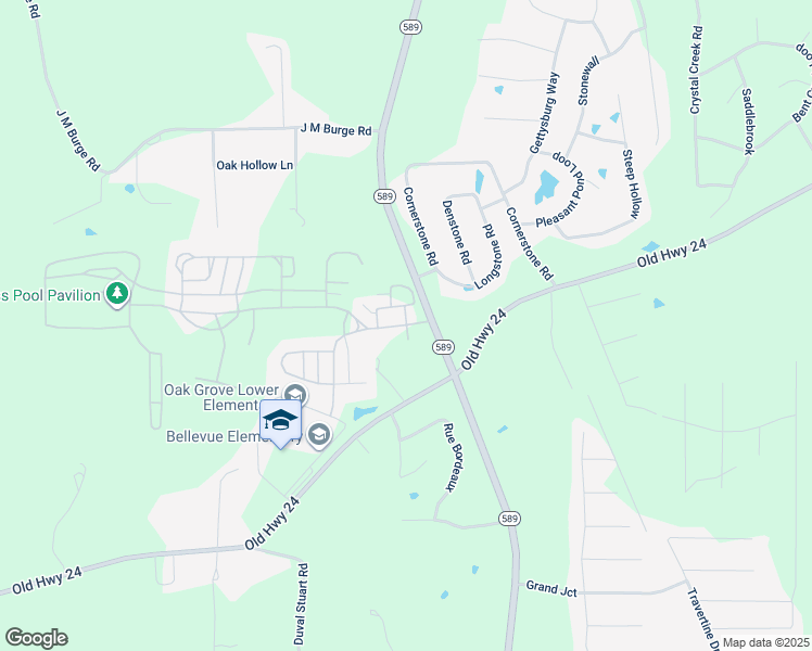 map of restaurants, bars, coffee shops, grocery stores, and more near 46 Bellegrass Blvd in Hattiesburg