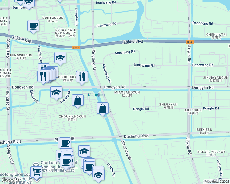 map of restaurants, bars, coffee shops, grocery stores, and more near in Suzhou