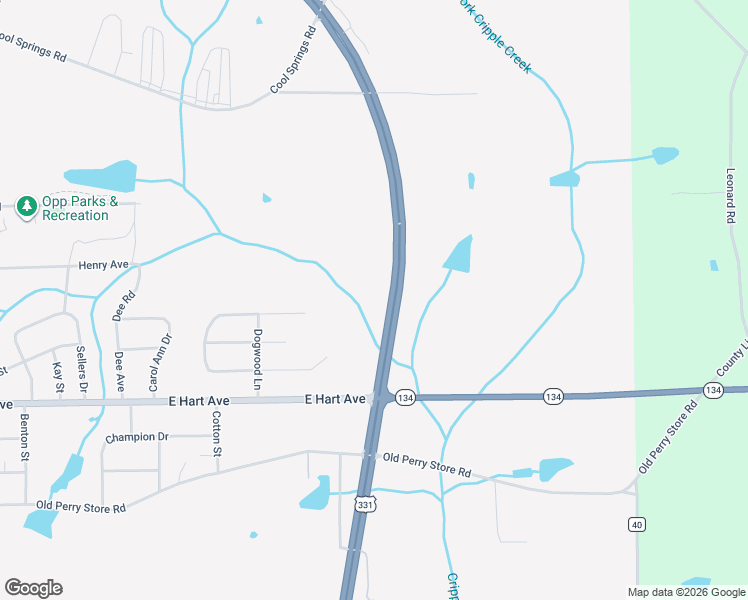map of restaurants, bars, coffee shops, grocery stores, and more near in Opp